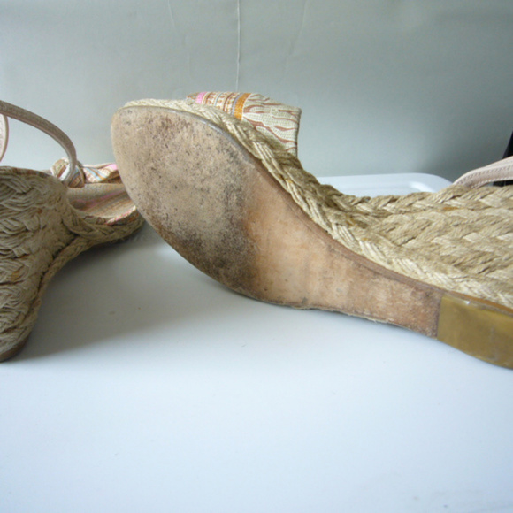 Stuart Weitzman Paisley Print Espadrille Sandal 10 - Picture 4 of 6
